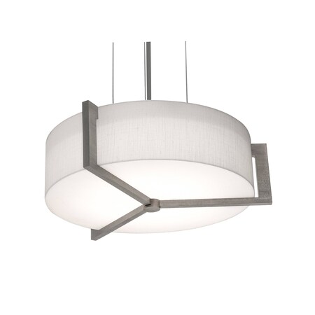 Afx Apex 12'' Pendant - Weathered Grey Finish - Linen White Shade APP1214MBWG-LW